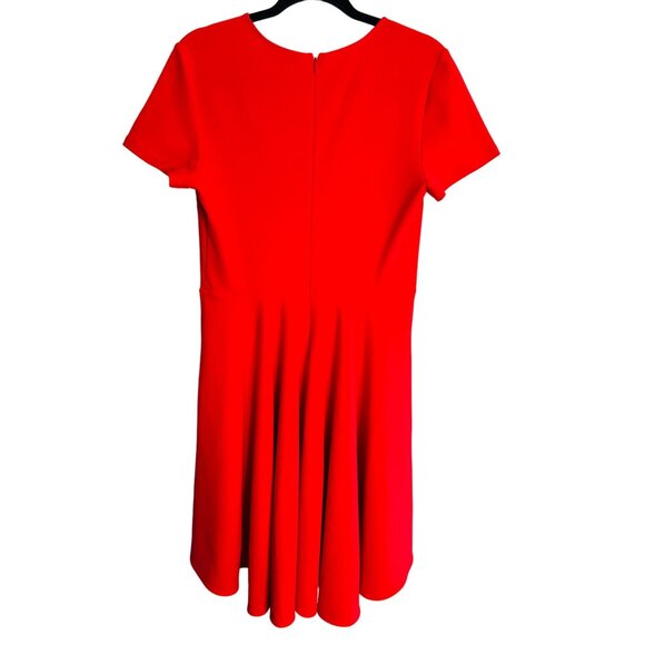 2/$30 Express Dress Medium Coral Red Flirty Hi-Low Hem Adorable Flowy Fabric - Picture 4 of 13